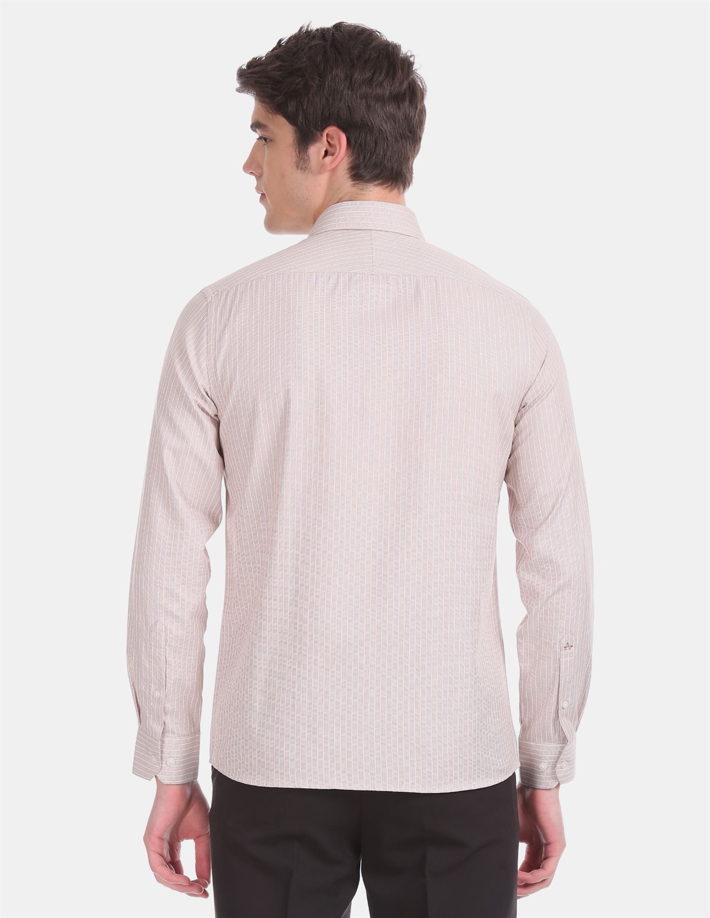 Arrow Men Formal Wear Beige Shirt